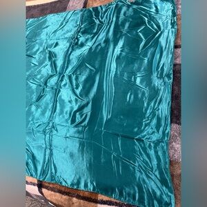 Turquoise Satin Wild Rag 35 x 37